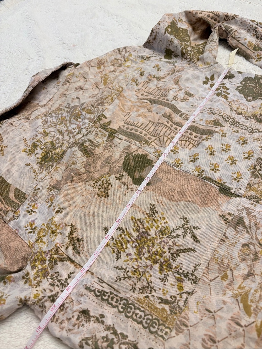 Anthropologie Pilcro Medium shirt jacket outdoor printed camo cheetah shacket - Picture 14 of 15